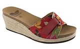 MALTESINA TEXTILE+SUEDE WOMENS RED/FLOWER FANTASY 37