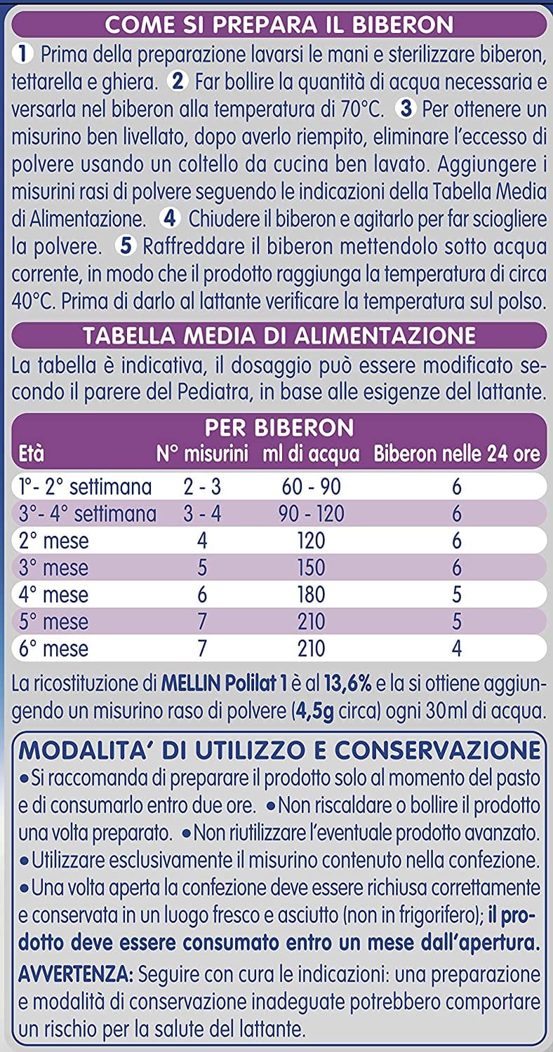MELLIN POLILAT 1 LATTE POLVERE 400 G
