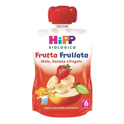 HIPP BIO FRUTTA FRULLATA MELA BANANA FRAGOLA 90 G HIPP BIO FRUTTA FRULLATA MELA BANANA FRAGOLA 90 G