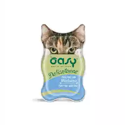 OASY WET CAT DELICATESSE PATE' CON MERLUZZO 85 G