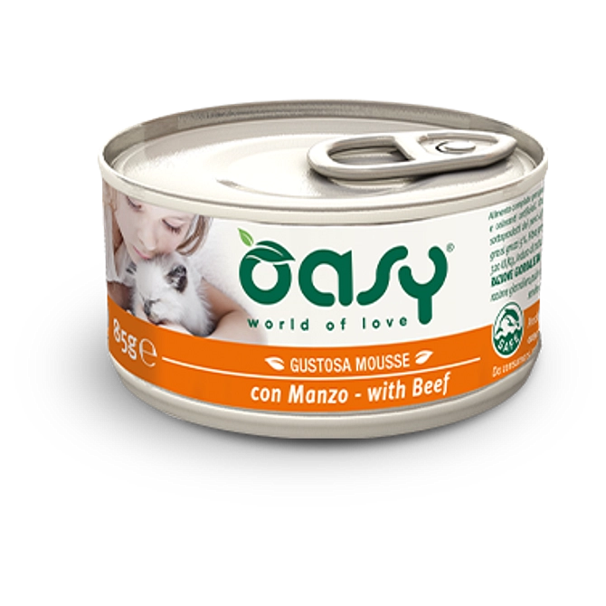 Oasy Wet Cat Mousse Con Manzo 85 G