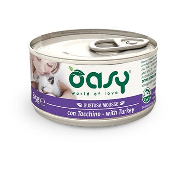 Oasy Wet Cat Mousse Con Tacchino 85 G