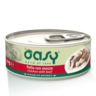 OASY WET CAT POLLO CON MANZO 70 G OASY WET CAT POLLO CON MANZO 70 G