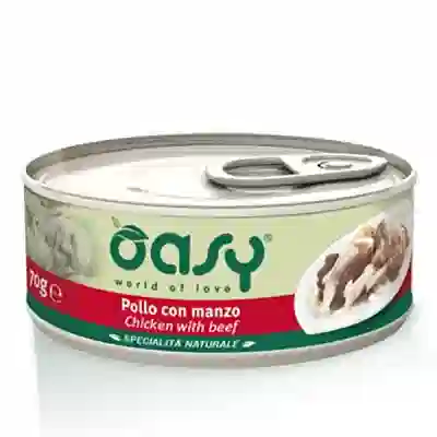OASY WET CAT POLLO CON MANZO 70 G