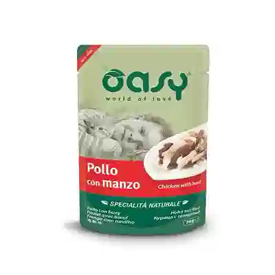 OASY WET CAT POLLO CON MANZO 70 G