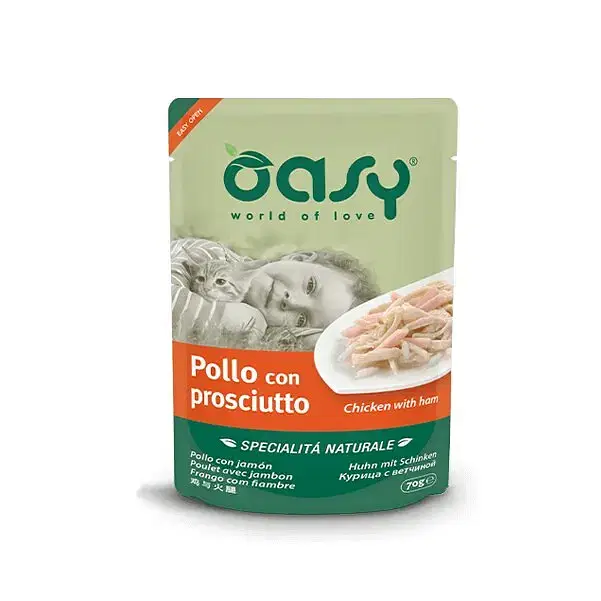 Oasy Wet Cat Pollo Con Prosciutto 70 G