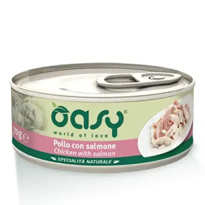 OASY WET CAT POLLO CON SALMONE 70 G OASY WET CAT POLLO CON SALMONE 70 G