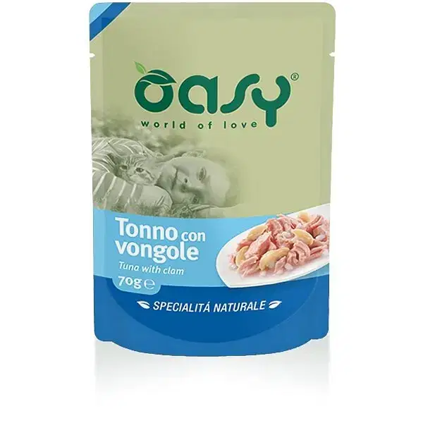 Oasy Wet Cat Tonno Con Vongole 70 G