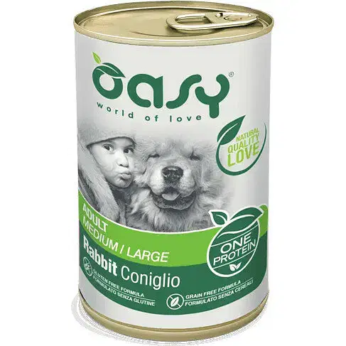 Oasy Wet Dog One Coniglio 400 G