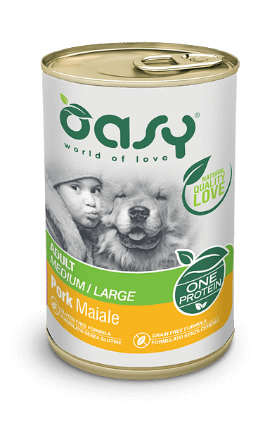 Oasy Wet Dog One Maiale 400 G