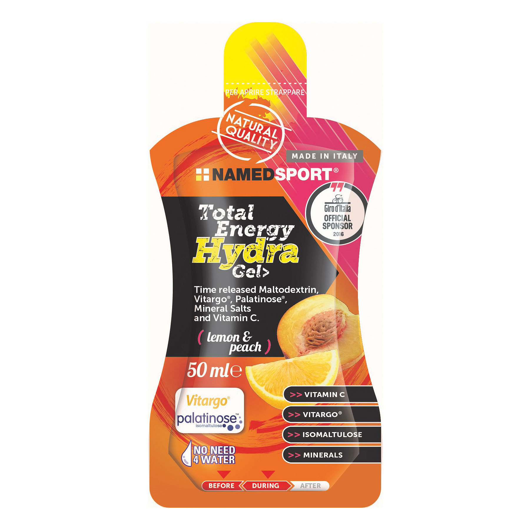 Total Energy Hydra Gel Lemon & Peach 50 Ml