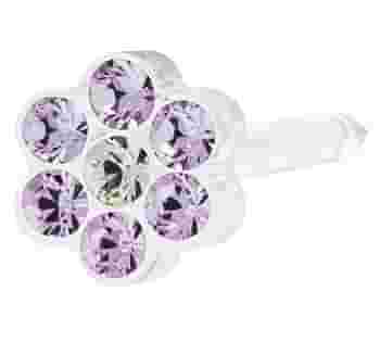BLOMDAHL FORALOBI MP DAISY 5MM VIOLET/CRYSTAL