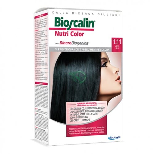 BIOSCALIN NUTRI COLOR 1,11 NERO BLU SINCROB 124 ML
