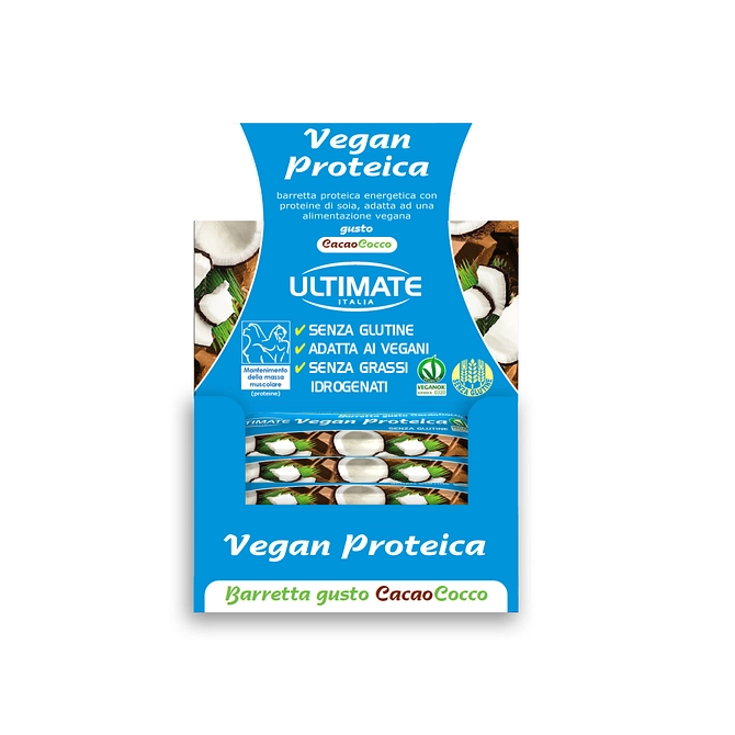 Ultimate Barretta Vegan Proteica Cacao/Cocco 24 Pezzi