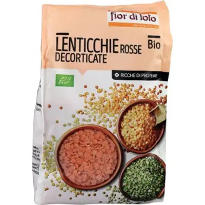 LENTICCHIE PICCOLE ROSSE DECORTICATE BIO 400 G LENTICCHIE PICCOLE ROSSE DECORTICATE BIO 400 G