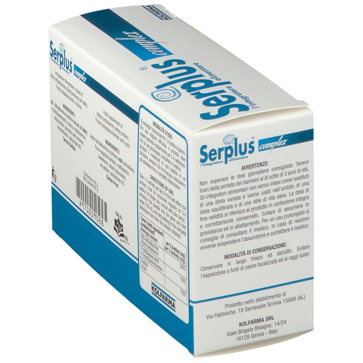 SERPLUS COMPLEX 20 BUSTINE DA 3 G CON STEVIA