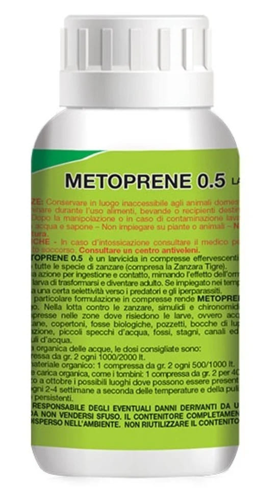 METOPRENE 0,5 LARVICIDA ANTIZANZARE 10 COMPRESSE 20 G