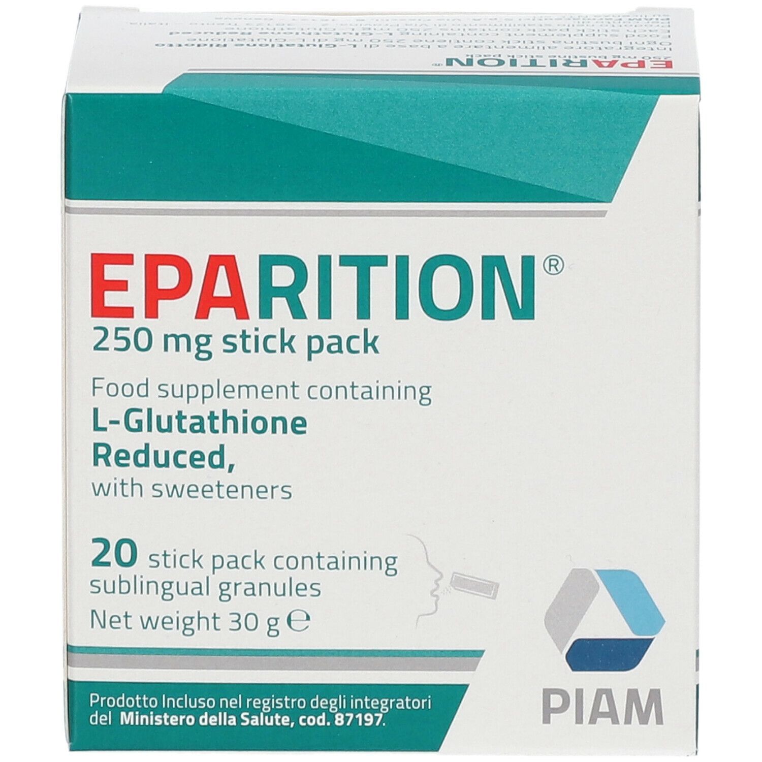 EPARITION 20 BUSTINE STICK PACK DA 250 MG DI GRANULATO SUBLINGUALE