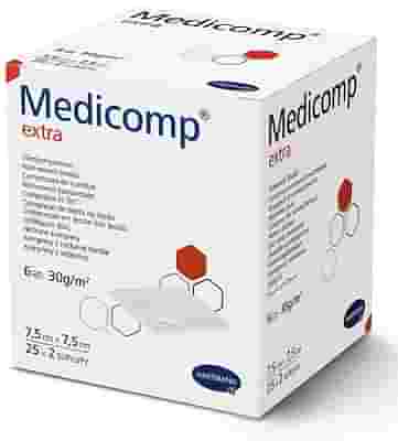 MEDICOMP EXTRA GARZA COMPRESSA TNT 7,5X7,5CM 25 BUSTE CON 2 GARZE