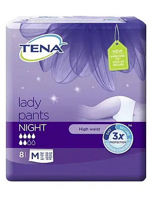 MUTANDINA ASSORBENTE TENA LADY PANTS NIGHT MEDIUM 8 PEZZI MUTANDINA ASSORBENTE TENA LADY PANTS NIGHT MEDIUM 8 PEZZI
