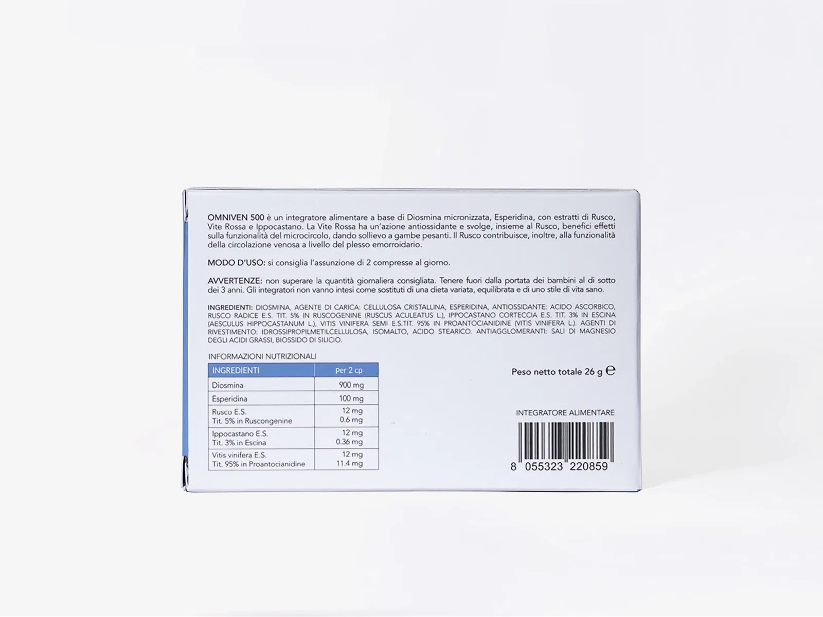 Omniven 500 Integratore Diosmina + Esperidina 40 Compresse