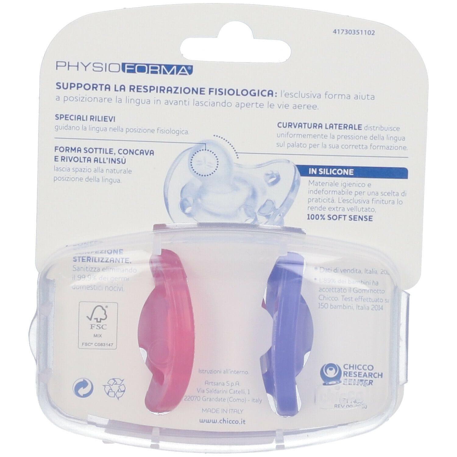 CHICCO GOMMOTTO IN SILICONE GIRL 16-36 MESI 2 PEZZI