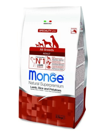 MONGE ALL BREEDS ADULT AGNELLO RISO & PATATE 2500 G