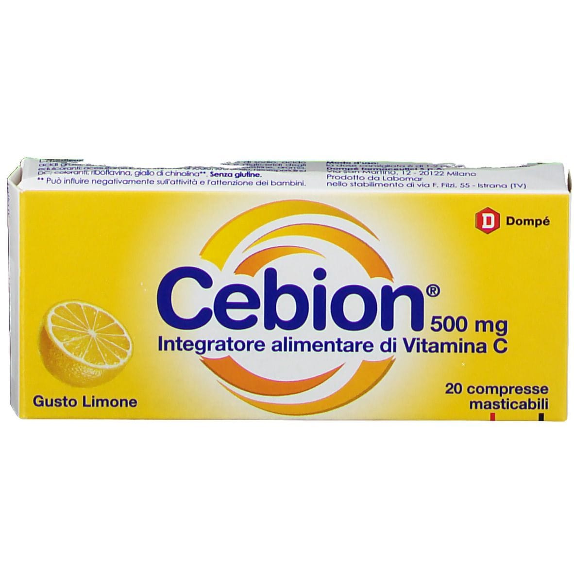 CEBION MASTICABILE LIMONE VITAMINA C 500 MG 20 COMPRESSE