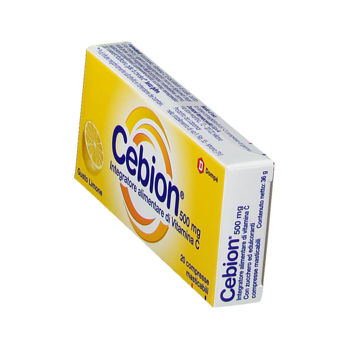 CEBION MASTICABILE LIMONE VITAMINA C 500 MG 20 COMPRESSE