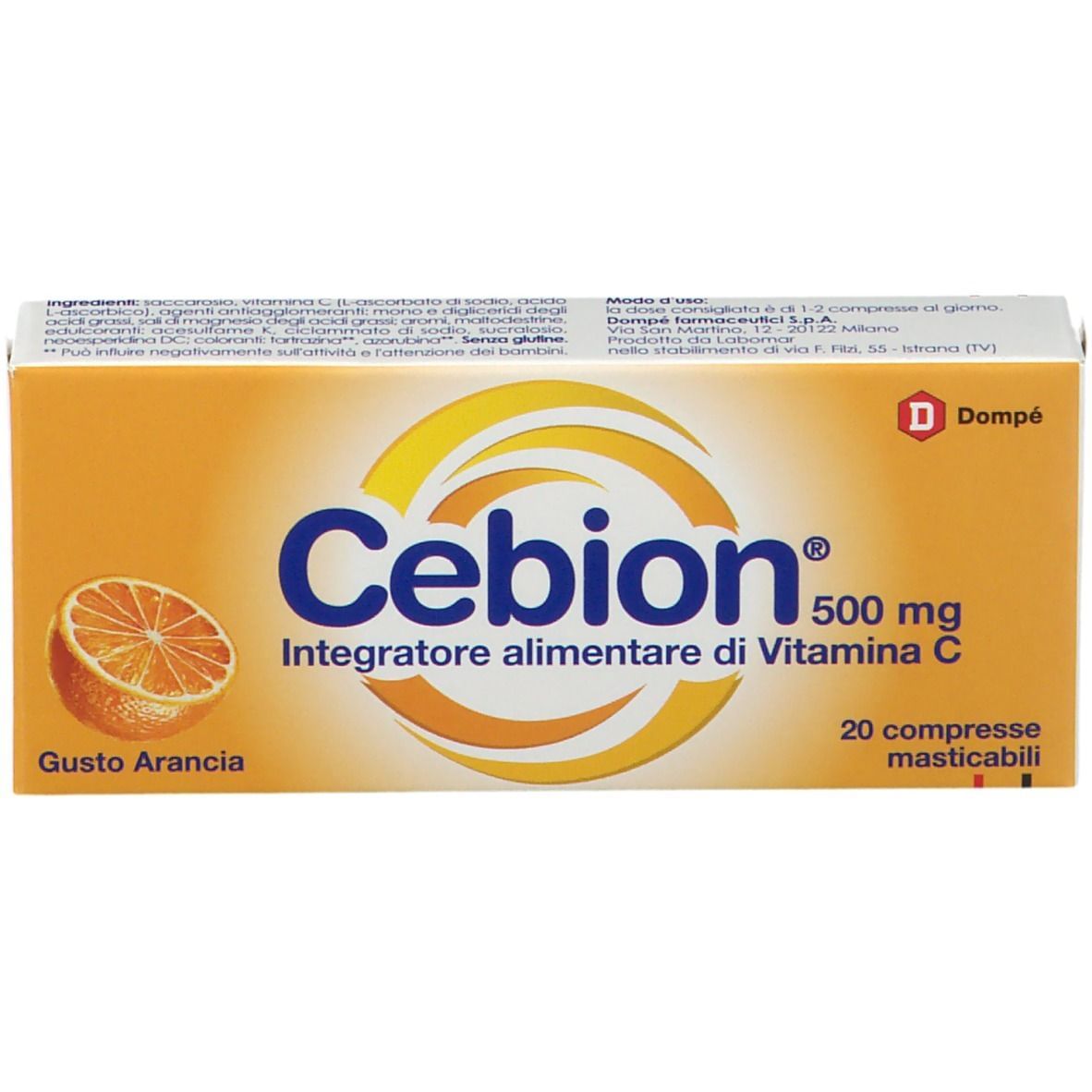 CEBION MASTICABILE ARANCIA VITAMINA C 500 MG 20 COMPRESSE