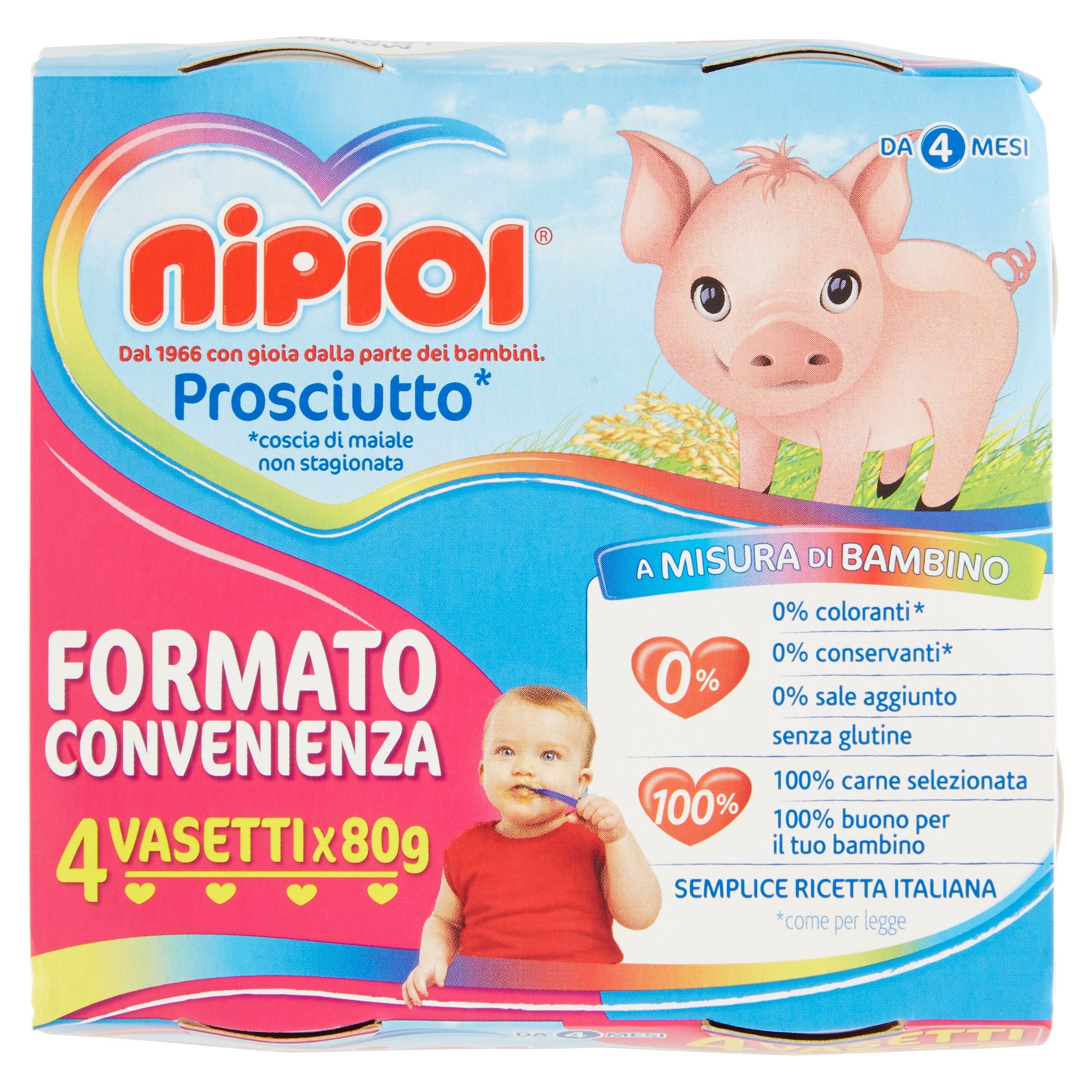 Nipiol Omogeneizzato Prosciutto 4 X 80 G