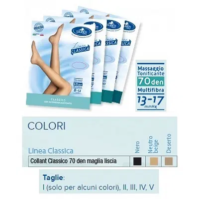 SAUBER COLLANT 70 DENARI MAGLIA LISCIA DESERTO 5 LINEA CLASSICA SAUBER COLLANT 70 DENARI MAGLIA LISCIA DESERTO 5 LINEA CLASSICA