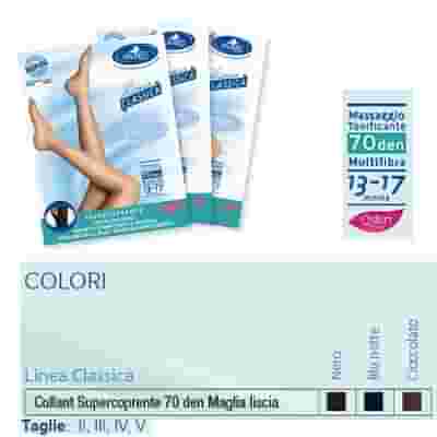 SAUBER COLLANT 70 DENARI SUPER COPRENTE MAGLIA LISCIA CIOCCOLATO 4 LINEA CLASSICA