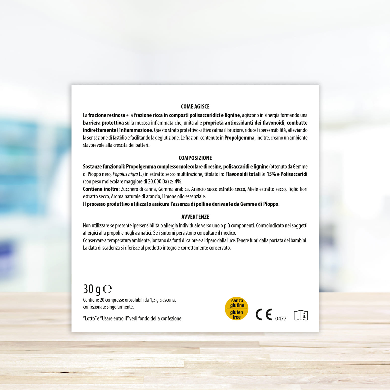 PROPOLGEMMA 20 COMPRESSE OROSOLUBILI ADULTI 1,50 G