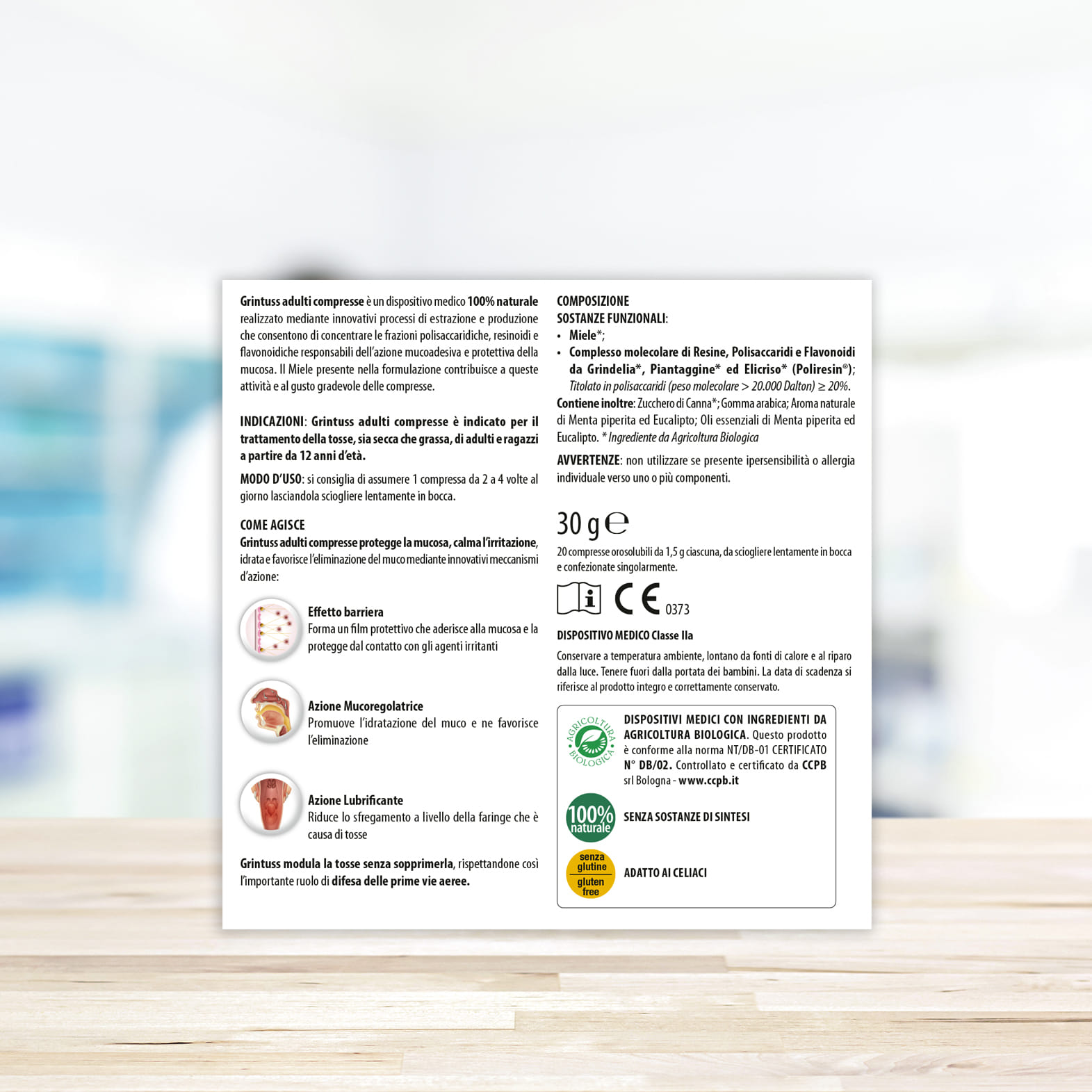 GRINTUSS ADULTI 20 COMPRESSE CON POLIRESIN 1,5 G