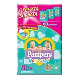 PAMPERS BABY DRY TRIO DWCT MIDI 60 PEZZI