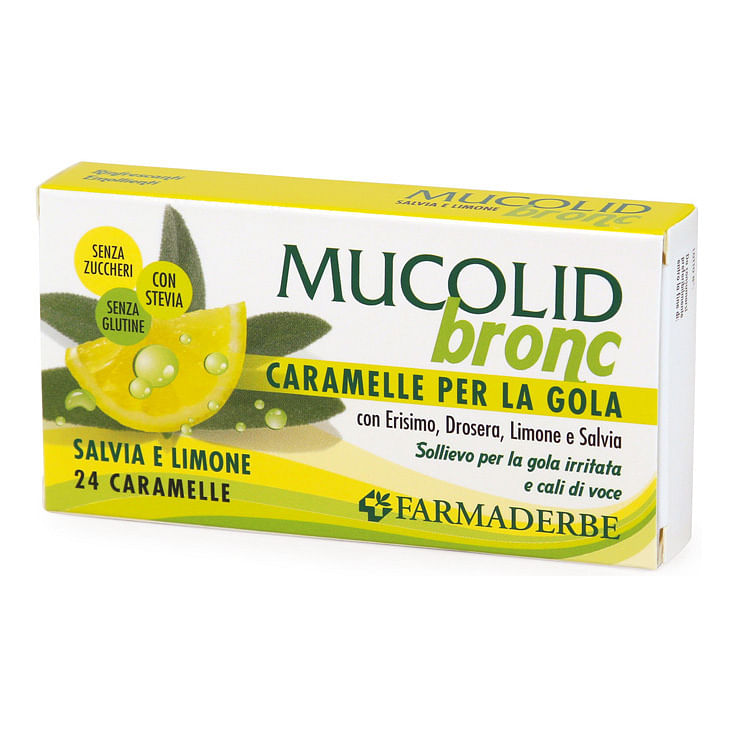 Mucolid Bronc Salvia & Limone 24 Caramelle