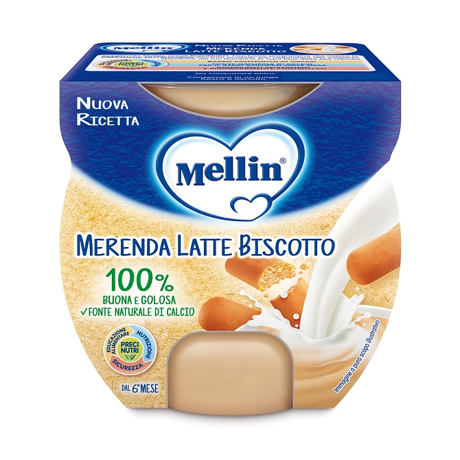 Mellin Merenda Latte Biscotto 2 X 100 G