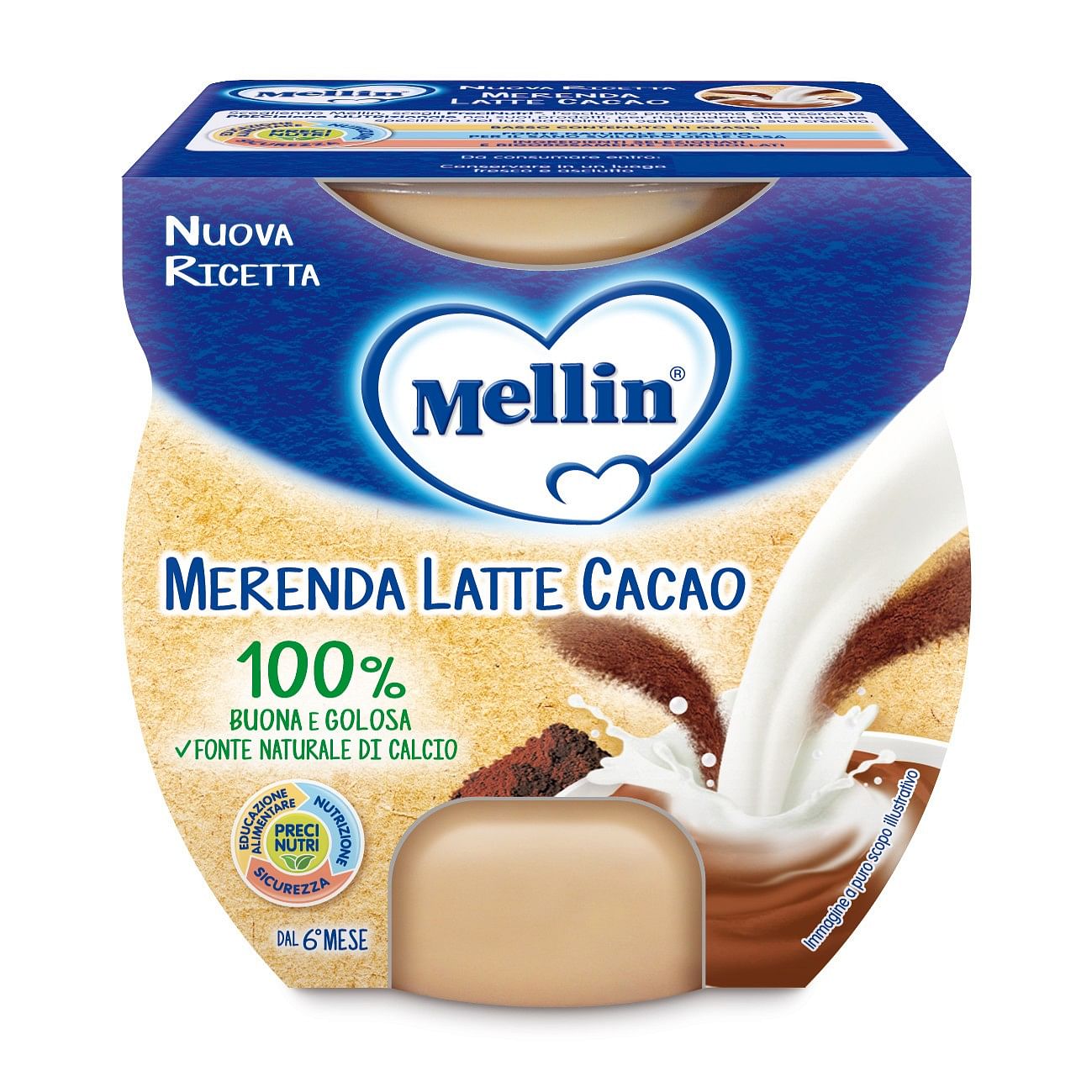 Mellin Merenda Latte Cacao 2 X 100 G