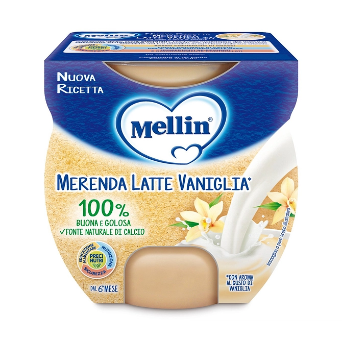 Mellin Merenda Latte Vaniglia 2 X 100 G
