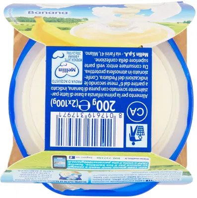 MELLIN MERENDA LATTE BANANA 2 X 100 G MELLIN MERENDA LATTE BANANA 2 X 100 G