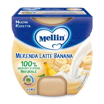 MELLIN MERENDA LATTE BANANA 2 X 100 G MELLIN MERENDA LATTE BANANA 2 X 100 G