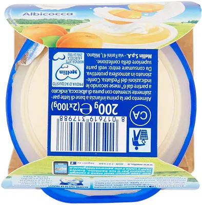 MELLIN MERENDA LATTE ALBICOCCA 2 X 100 G MELLIN MERENDA LATTE ALBICOCCA 2 X 100 G