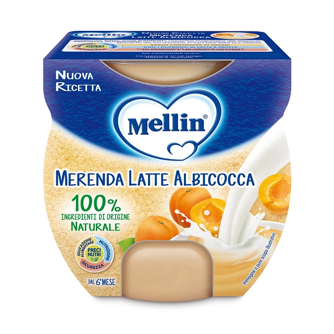 Mellin Merenda Latte Albicocca 2 X 100 G