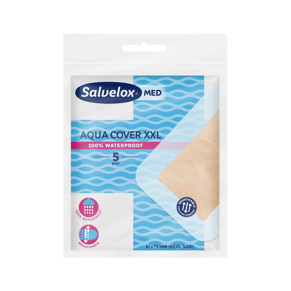 CEROTTO SALVELOX MED AQUA COVER XXL 97X79MM 5 PEZZI