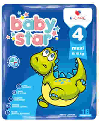 PANNOLINO BABYSTAR 8/18KG T4 18 PEZZI