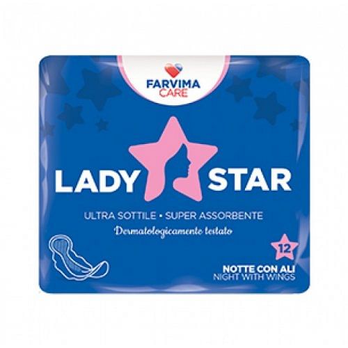 Assorbenti Ladystar Notte Ali 12 Pezzi