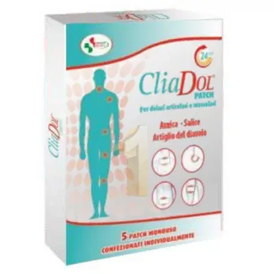 CEROTTO CLIADOL PER DOLORI MUSCOLARI E ARTICOLARI 5 PEZZI CEROTTO CLIADOL PER DOLORI MUSCOLARI E ARTICOLARI 5 PEZZI