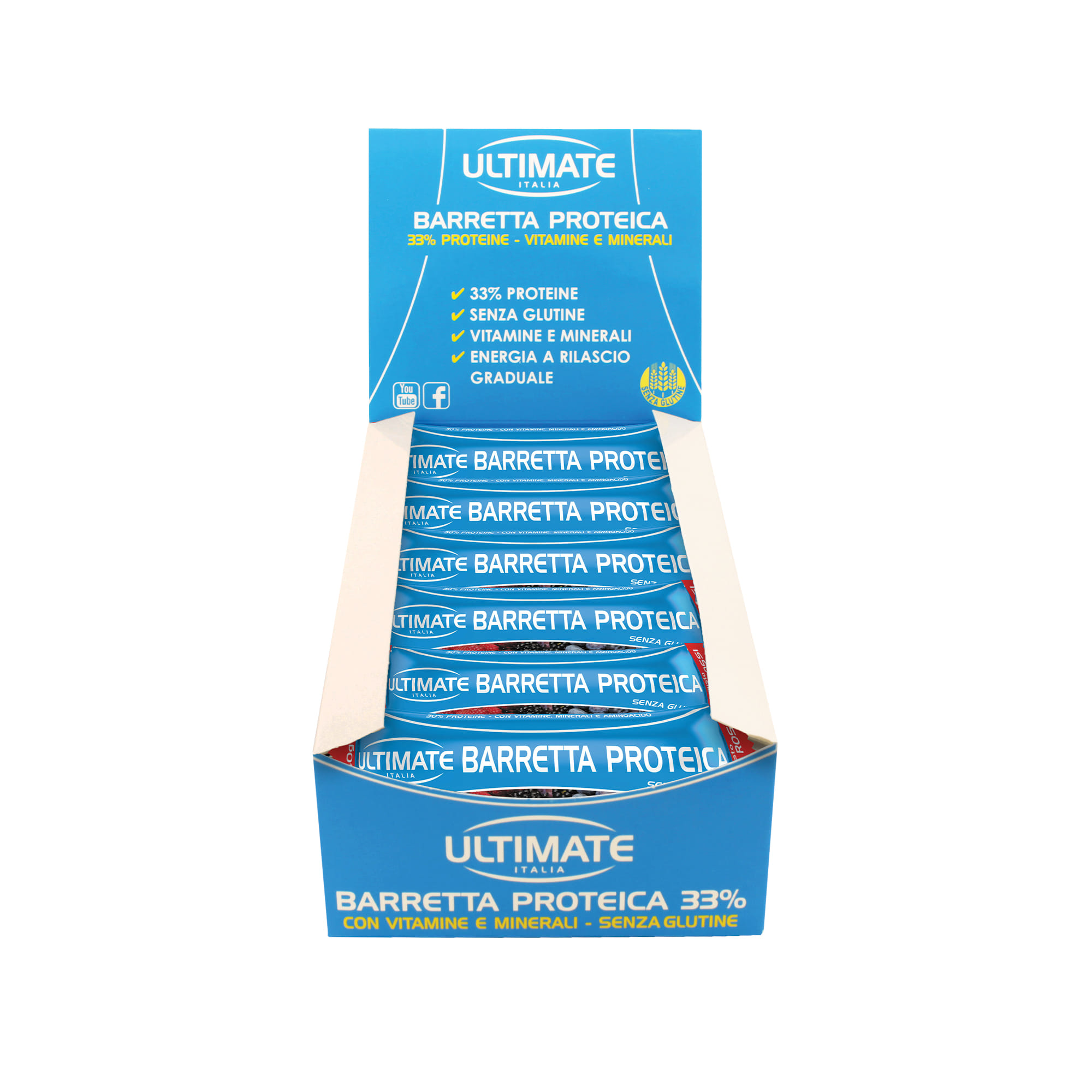 ULTIMATE BARRETTA PROTEICA FRUTTI ROSSI 24 PEZZI DA 40 G