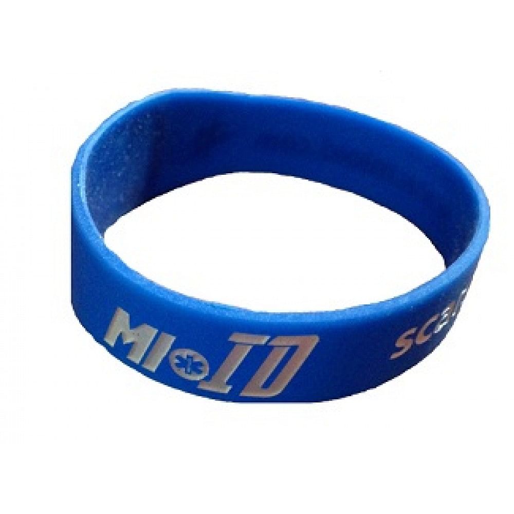 Bracciale Salvavita Mioid In Silicone Blu L